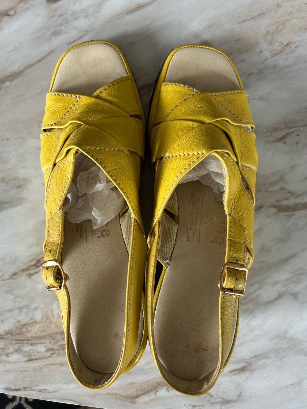 Yellow Slingback Sandals - Women
